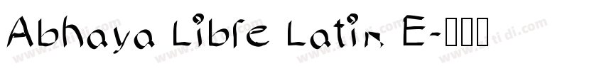 Abhaya Libre Latin E字体转换